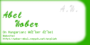 abel wober business card